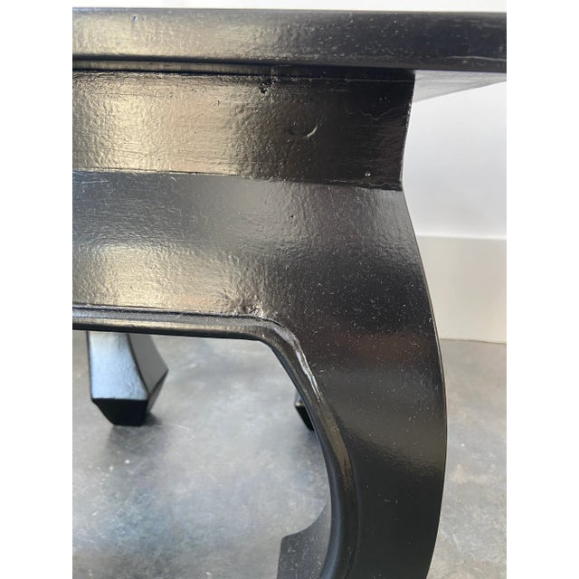 Black Late 20th Century Vintage Curved Leg Black Stool For Sale - Image 8 of 8