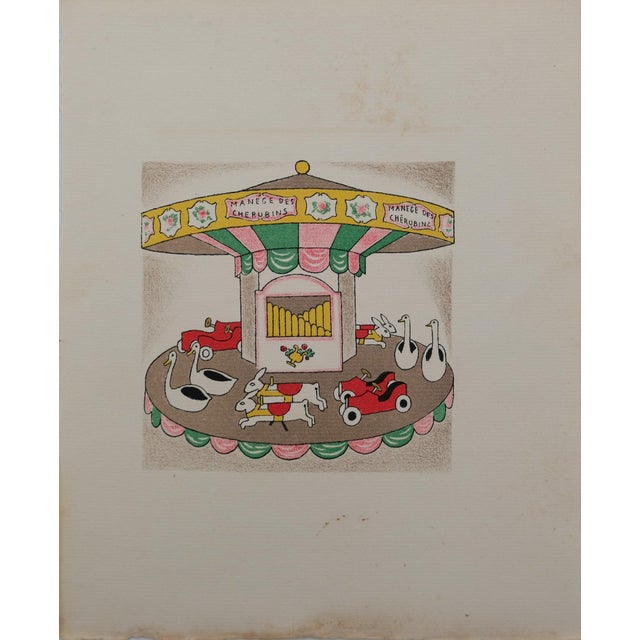 Lucien Boucher, Le manège des Chérubins, Lithograph For Sale - Image 6 of 6