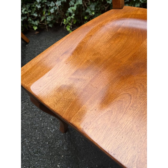 Late 20th Century Solid Maple Spindle Back Dining Chairs - Set of 6 For Sale - Image 10 of 12