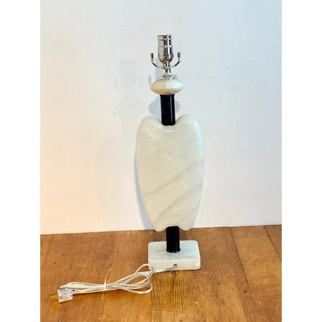 Mid 20th Century Italian Mid-Century Marble Ameba Sculpture Lamp For Sale - Image 10 of 13