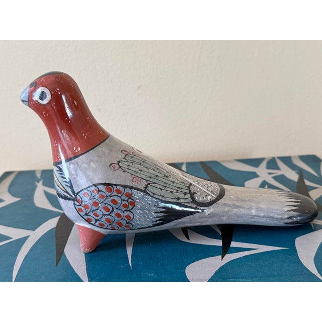 Mexican 20th Century Mexican Folk Art Hand-Painted Tonalá Bird For Sale - Image 3 of 13