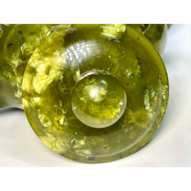 Early 1900s Natural Translucent Jade Bowenite Carved Fengshui Dragon Tea Pot. For Sale In South Bend - Image 6 of 11