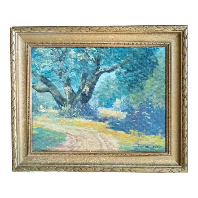 Mid-Century American Impressionist Plein Air Landscape Painting, Signed For Sale