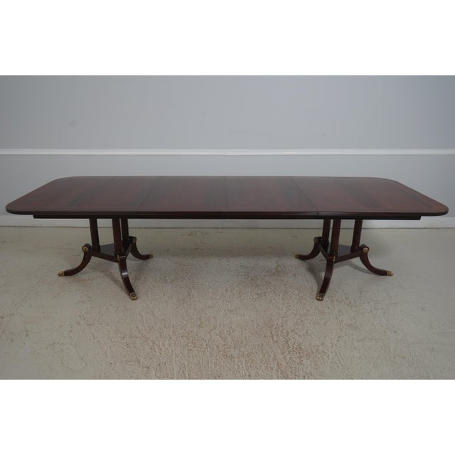 Henkel Harris Inlaid Flame Mahogany Dining Table For Sale - Image 11 of 18