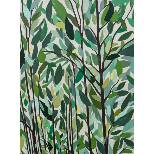Jennifer Lively “Forest Ride” Contemporary Horse Riding Figure Through Green Foliage, 2022 For Sale In Houston - Image 6 of 11