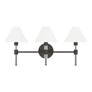 Lauren Ralph Lauren by Visual Comfort Studio Robert 3-Light Bath Vanity Sconce in Aged Iron