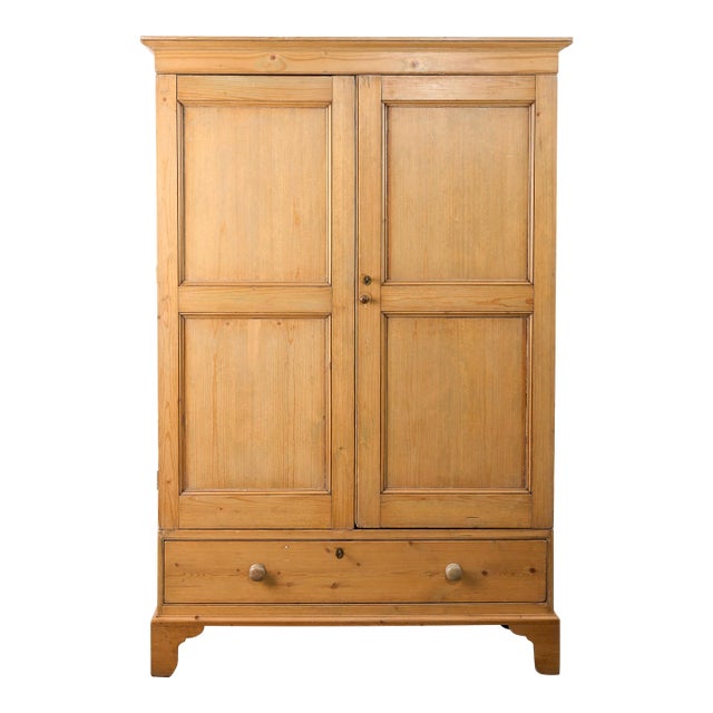 19th Century George III Pine Knockdown Wardrobe For Sale