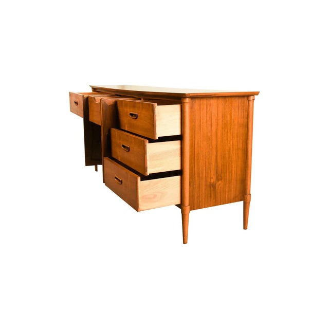 Mid 20th Century Walnut 9 Drawer Dresser Laminate Top For Sale - Image 11 of 11