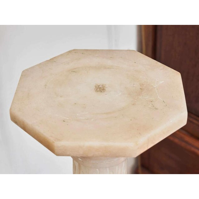 Vintage Alabaster Pedestal, Italy, 1950 For Sale - Image 6 of 7