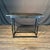 Elegant Spanish ebony black side table, sofa table, console table or accent table with hand turned and reeded legs and...