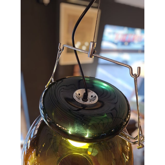 1970s Murano Glass Pendant Chandelier by Toni Zuccheri for Veart, Italy, 1970s For Sale - Image 5 of 7
