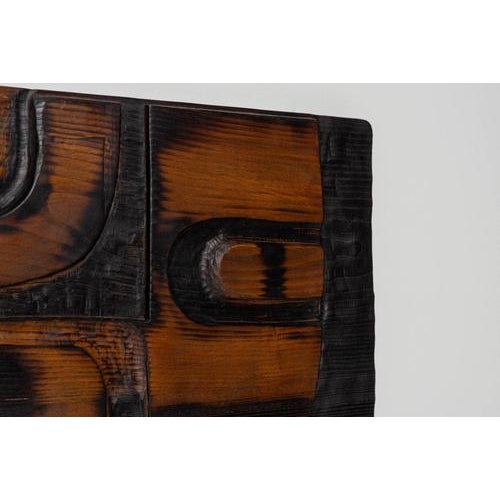 Vintage Wall Panel in Pine by Francesco Pasinato, Italy, 1970s For Sale - Image 10 of 18