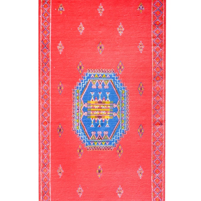 Vintage Moroccan Flatweave Rug For Sale - Image 4 of 11