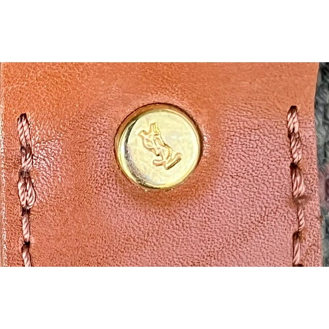 Army Green Vintage Yves Saint Laurent Monogram Coated Canvas Weekender Bag For Sale - Image 8 of 15
