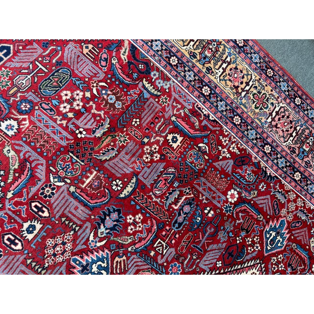 8ft 2in × 11ft 10in Josheghan Hand Knotted Iranian Jewel Tone Rug For Sale - Image 11 of 13