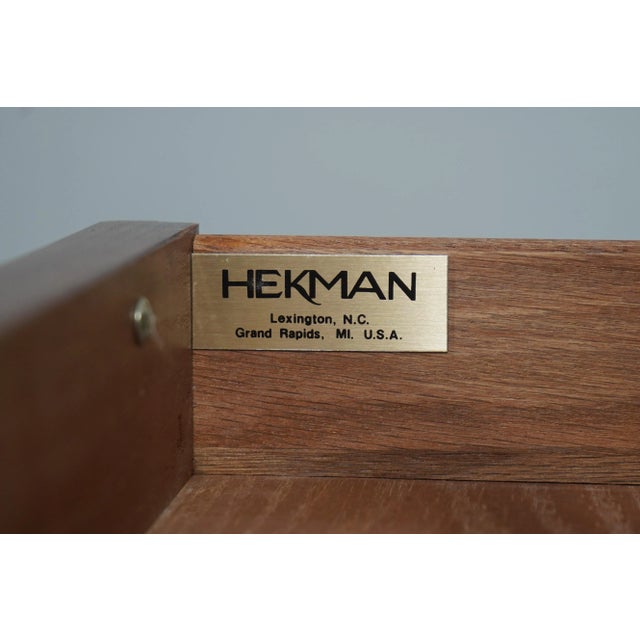 Hekman Yew Wood Drop Leaf Sofa Table For Sale - Image 12 of 12