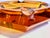Art Deco Faceted Cut Hexagonal Amber-Colored Crystal Glass Ashtray, Bohemia, Former Czechoslovakia, 1920s For Sale - Image 9 of 13