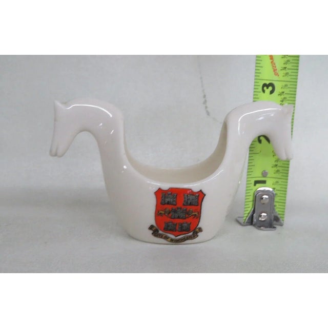 English Wh Goss Winchester Porcelain Model of Norwegian Horse Shaped Beer Bowl For Sale - Image 3 of 11