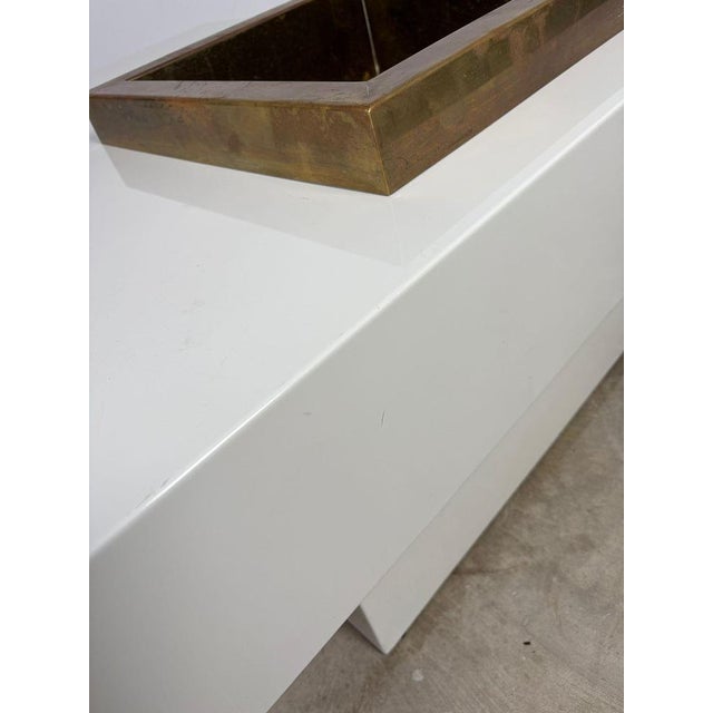 Metal Low Table with Copper Drink Holder, 1960s For Sale - Image 7 of 15