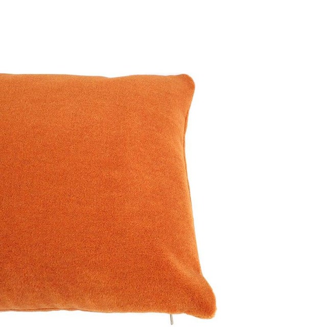 Place Textiles La Scala in Valencia Lumbar Pillow Cover - 12.5" X 20" Solid Orange Rust Alpaca Wool Rectangle Accent Cushion Cover For Sale - Image 4 of 5