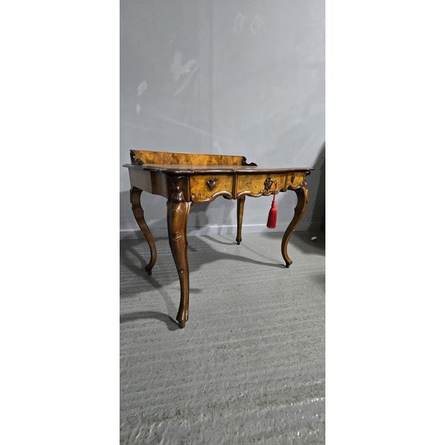 Burr Walnut Dressing Side Table, 1880s For Sale - Image 6 of 13