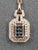 0.90 Ct Le Vian Emerald Shaped Tri-Color Multi-Diamond Doorknocker Pendant For Sale In Chicago - Image 6 of 10