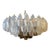 Early 21st Century Italian Poliedro Opalino and Smoke Glass Murano Glass Venini Style Sputnik Chandelier For Sale