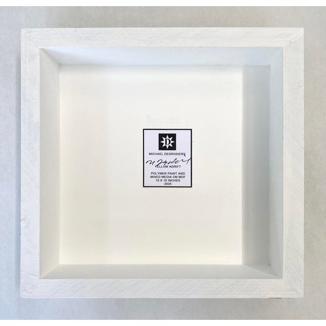 "Yellow Adrift" by Michael DesRosiers Abstract Mixed Media on a MDF Panel (2025) For Sale - Image 4 of 4