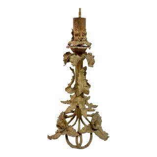 19th Century French Gilt Bronze Art Nouveau Table Lamp Base For Sale