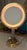 Brass Vintage Large Brass Lighted Halo Vanity Mirror For Sale - Image 8 of 10