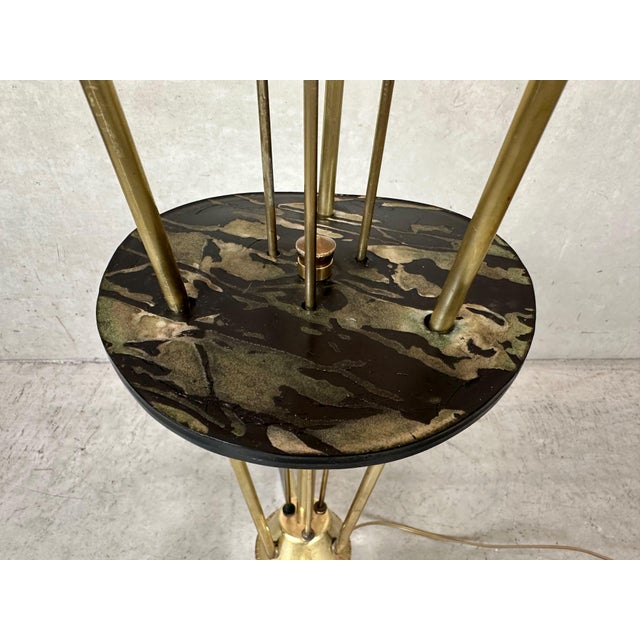 Vintage Brass Floor Lamp from Lunel, 1950s For Sale - Image 6 of 12