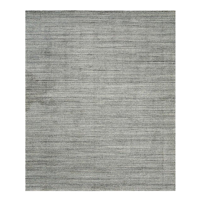 5x8 Tessa Xena Silver Geometric Modern Hand Loomed Wool Carpet Rug For Sale