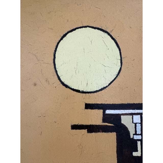 Mid-Century Architectural Painting by Fred Kulick, Framed For Sale In San Francisco - Image 6 of 12