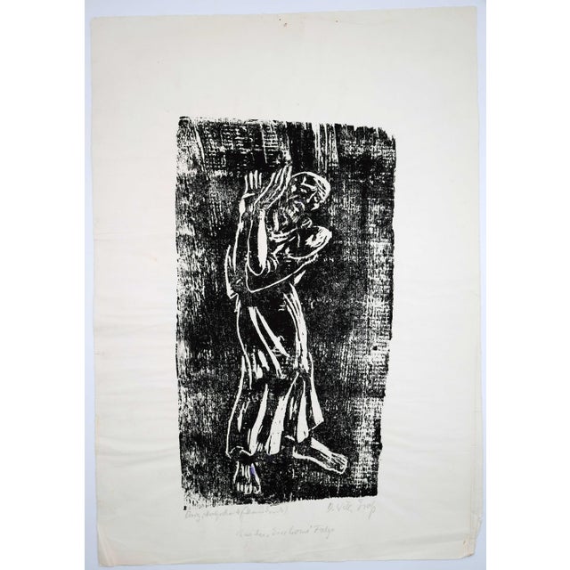 Modern Wilhelm Gross, The Prophet, 1955, Woodcut For Sale - Image 3 of 4
