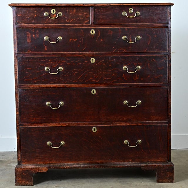 With its fine craftsmanship and timeless design, this English 19th-century chest of drawers would make a lovely addition...