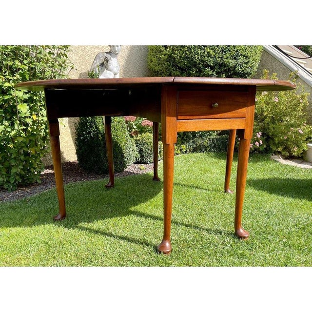 Wood Gateleg Table in Mahogany For Sale - Image 7 of 13