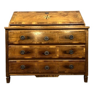 Louis XVI Scribanne Inlaid Burr Walnut Chest of Drawers For Sale