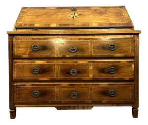 Louis XVI Scribanne Inlaid Burr Walnut Chest of Drawers
