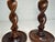 Pair Antique 19th Century Barley Twist English Wood Candlesticks Candle Holders For Sale In New York - Image 6 of 12