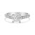 Contemporary 14K White Gold 1 1/5 Cttw 4-Prong Set Princess Diamond Classic Engagement Ring Ring Size 8 For Sale - Image 3 of 6