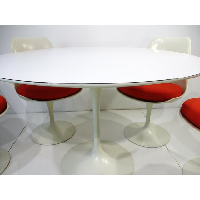 Early 42" Saarinen Tulip Dining Set With 4 Chairs by Knoll For Sale - Image 11 of 18