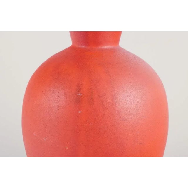 1930s Ceramic Vase with Orange Uranium Glaze by Svend Hammershøi for Kähler, 1930s For Sale - Image 5 of 8