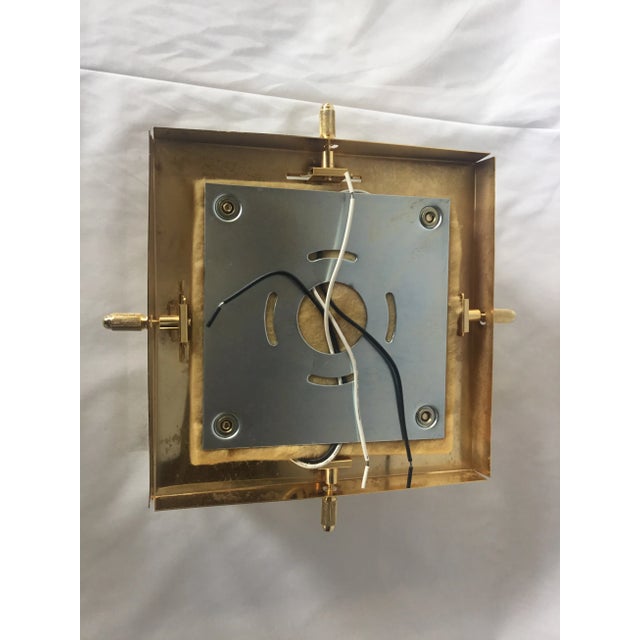 Mid-Century Modern Vintage Gold Plated Flush Fixture For Sale - Image 3 of 7