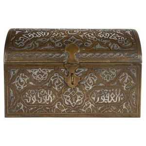 Large Bronze and Silver Chest, 19th Century