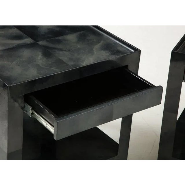1980s Karl Springer Tray Top End Tables - A Pair For Sale - Image 10 of 13