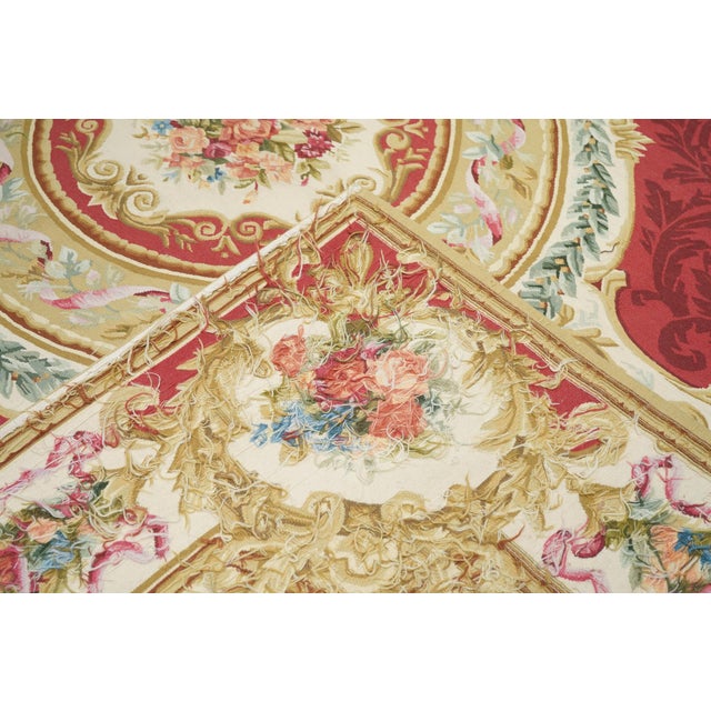 Cream Aubusson Rug 8'0" X 10'0" For Sale - Image 8 of 8