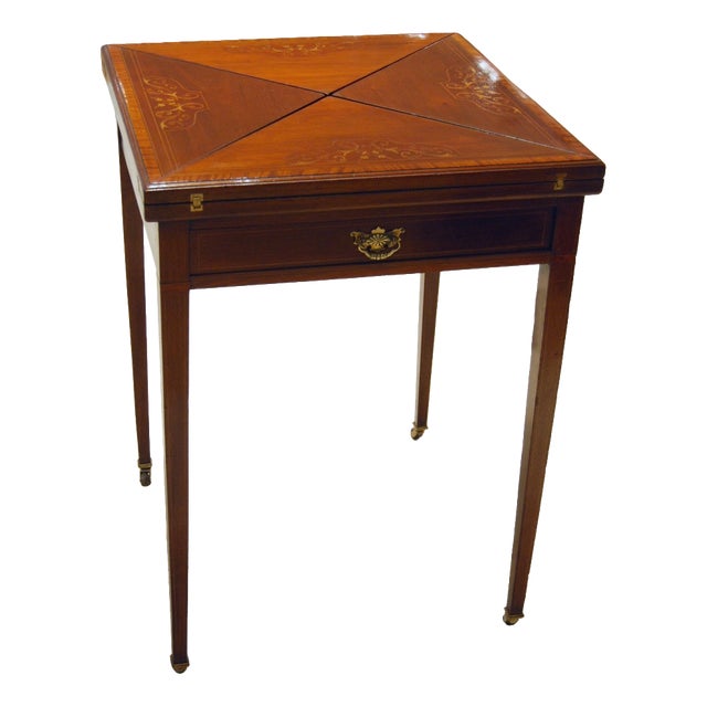 Antique Gaming Table in Mahogany, 1890s For Sale