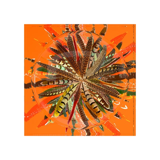 Showcasing a detailed pheasant feather pattern in warm butternut tones, this dish adds a rustic elegance to your space....