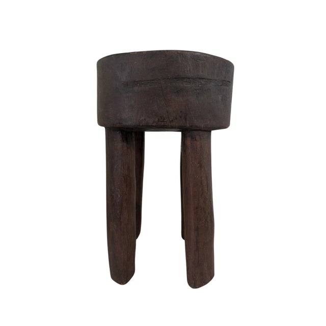 Vintage African Wood Milk Stool Hehe Gogo People Tanzania 12.75 " H For Sale - Image 10 of 10