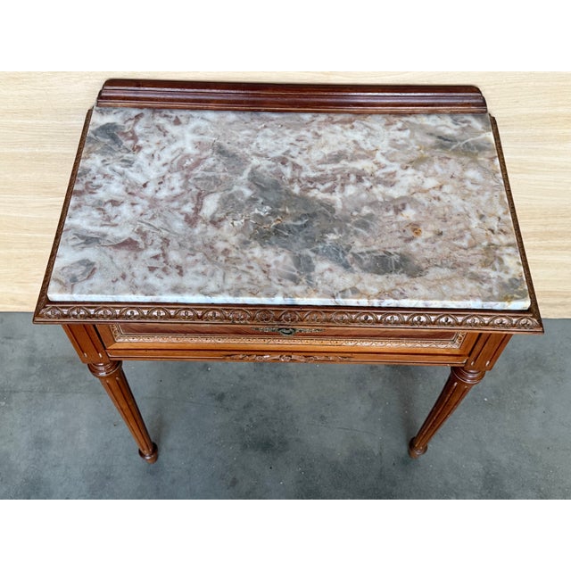 Early 20th Century French Carved Wood Nightstands, 1940s, Set of 2 For Sale - Image 9 of 9